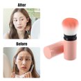 thumbnail image 6 of Unique Bargains 2 Pcs Makeup Brush Kit Travel Retractable Angled Makeup Brush Eye Defining Brush Highlight Brush Pink, 6 of 6