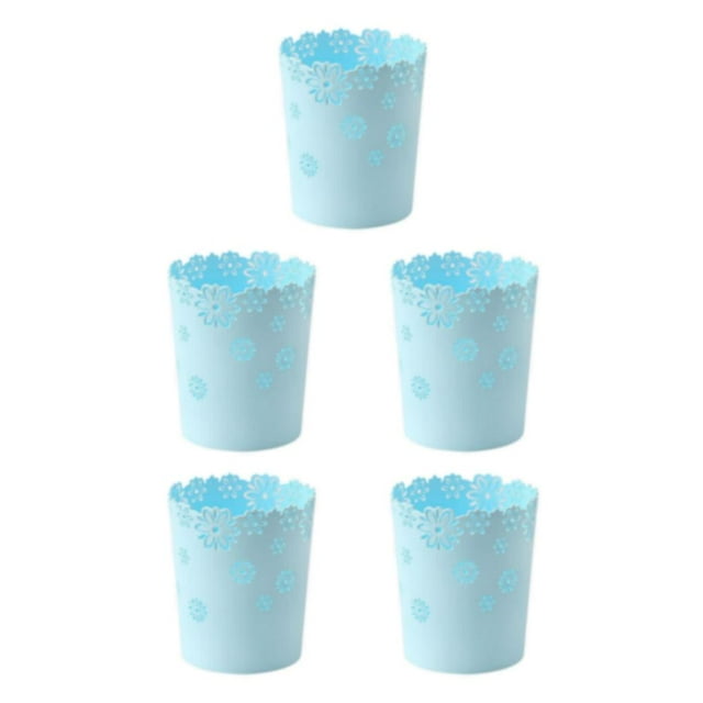 Wweixi Durable Trash Bin With Anti Slide Bottom Reliable And Convenient Prevents blue large size 5Set