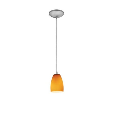 

Accesslighting 28069-4C-BS-AMB Sherry Cord Amber GlassPendant- Brushed Steel