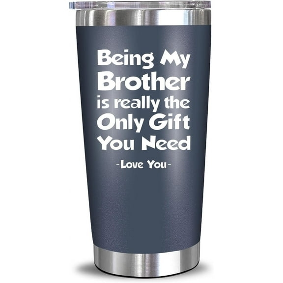 NewEleven Best Birthday Gift for Brother – 20oz Tumbler from Sister for Men, Siblings, Brothers-in-Law, Big or Little Brother