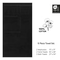 thumbnail image 3 of Juego de toallas Cotton Paradise de 6 piezas, 100% algodón, color negro turco, 3 of 7