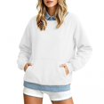 thumbnail image 5 of Women's Collared Sweatshirt Layered Look Pullover Top with Kangaroo Pocket Preppy Casual Tunic Sweatshirts, XL, 5 of 8