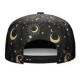 thumbnail image 4 of Dark Celestial Moon Star Flat Bill Hat - Unisex Adjustable Snapback for Streetwear & Hip Hop Fashion, 4 of 5
