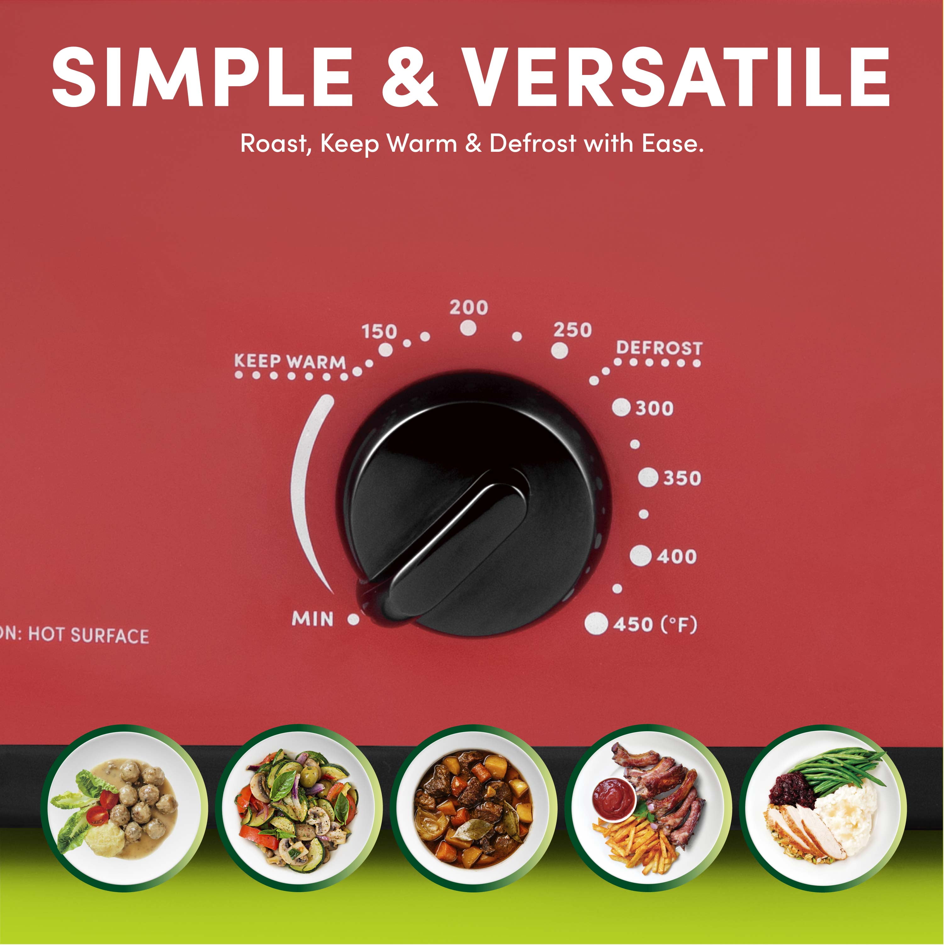 AROMA® 18Qt. Roaster Oven with High-Dome Lid (ART-718RH)