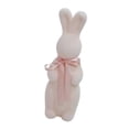 thumbnail image 4 of Figura de conejo de Pascua flocada, decorativa y creativa, adorno de conejo Rosa claro, 4 of 9