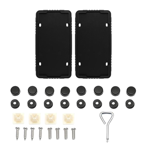 Marco De Silicona Para Matrícula Con Kit De Accesorios De Tornillo Soporte Para Matrícula Con Orificios De Drenaje Para Modelos De Coches Norteamericanos 2 Uds. Monstrate VI009581-01