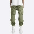 thumbnail image 4 of Dezsed Men's Relaxed Straight-Fit Cargo Work Pant Clearance Men Solid Casual Multiple Pockets Outdoor Straight Type Fitness Pants Cargo Pants Trousers Green XL, 4 of 9