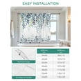 thumbnail image 6 of Green Blue Eucalyptus Leaves Tie Up Curtains for Windows 45 Inch Length Balloon Curtains Kitchen Adjustable Balloon Window Shade Summer Botanical Weeping Tie Up Bathroom Curtain Window 42"x45", 6 of 6