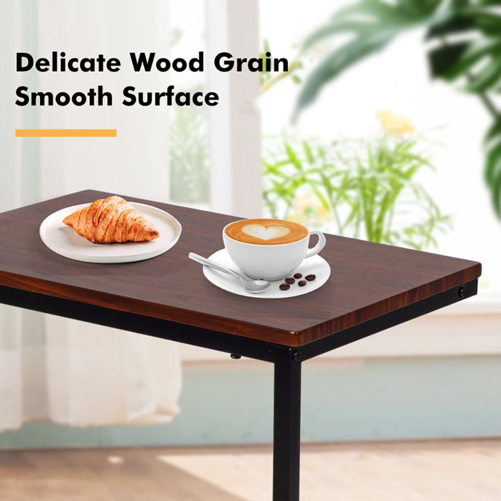 Finihen End Stand Desk, End Table, 26 Inch Beside Sofa Laptop Holder, Sofa Side Table, Bed Side Table, for Living Room, Bedroom, Dark Brown Finihen End Stand Desk, End Table, 26 Inch Beside Sofa Laptop Holder, Sofa Side Table, Bed Side Table, for Living Room, Bedroom, Dark Brown