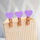 thumbnail image 4 of Clips de pared para fotos de madera con forma de corazón en forma de corazón del Día de San Valentín | Pinzas decorativas de colores rosas, morados, negros, rojos | Conjunto de 10 | 3,7x2cm, 4 of 6