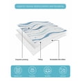 thumbnail image 4 of Full Size Quilt Bedding Set, Blue Stripes Reversible Summer Quilt 3 Pieces, Modern Gradient Abstract Ocean Waves Lines Lightweight Bedspreads Coverlets with 2 Pillow Shams for All Seasons, 4 of 5