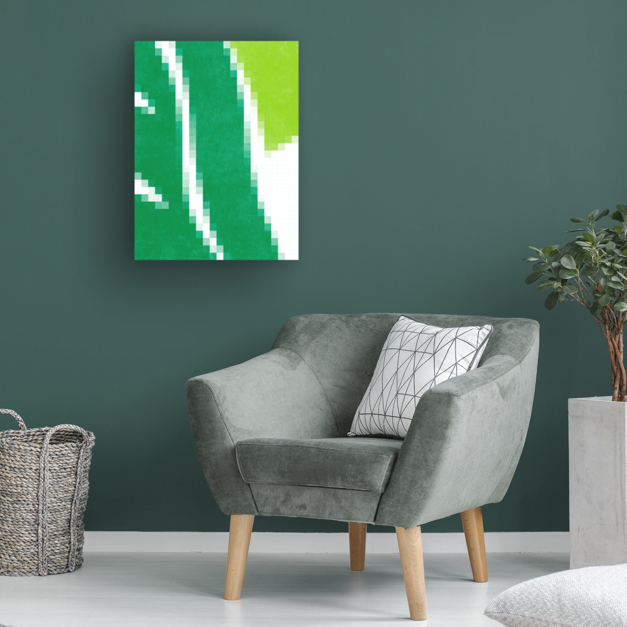 Trademark Fine Art June Erica Vess Pixel Leaves I Canvas Wall Art