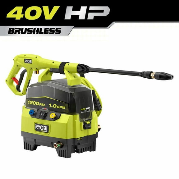 RYOBI 40V 1200 PSI 1.0 GPM Cordless Electric Cold Water Pressure Washer (Tool Only)