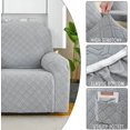 thumbnail image 7 of 8 Piece Stretch Recliner Slipcover Jacquard Recliner Loveseat Covers with Side Pocket Anti-Slip Fitted Couch Furniture Protectors with Elastic Bottom, For 3 Seater, 7 of 7