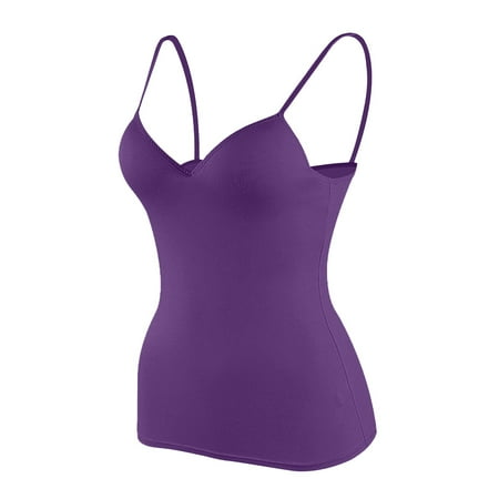 YUDTA Ribbed Tank Top with Built In Bra for Women Camisole with Built-In Bra Sports Bra Tanks Padded Bra Tank Top Tank Tops for Women 2025 Built In Bra High Neck Built In Bra Tank Underwire Tank Top