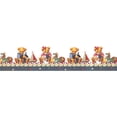 thumbnail image 5 of Concord Wallcoverings Peel and Stick Self Adhesive Kids Wallpaper Border, Plush Bear for Play Room Nursery Room, Brown Blue Green Red, 15 ft by 5 in 2161W, 5 of 5