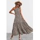 thumbnail image 2 of Vestido floral de verano para mujer, con un hombro, sin mangas, nudo con volantes, dobladillo fluido, bohemio, maxi vestidos XL, 2 of 5