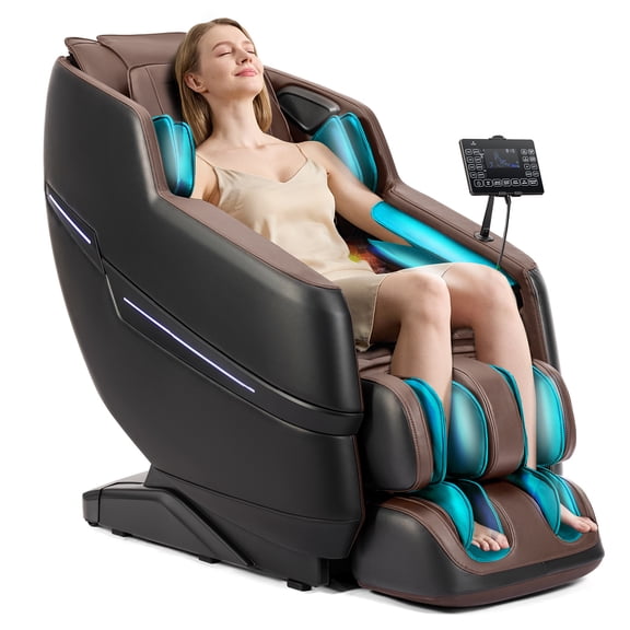 Artist Hand Zero Gravity Full Body Recliner Massage Chair with 10 Fix Rollers, 6 Modes, Waist Heating, Bluetooth Speakers, Foot Roller Massage, Airbags