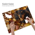 thumbnail image 2 of 1000-Piece Wooden Jigsaw Puzzle for Adults - Dog Autumn Leaves Golden Season , Interlocking Pieces with Guide Letters, Holiday Gift & Home Decor, 2 of 7