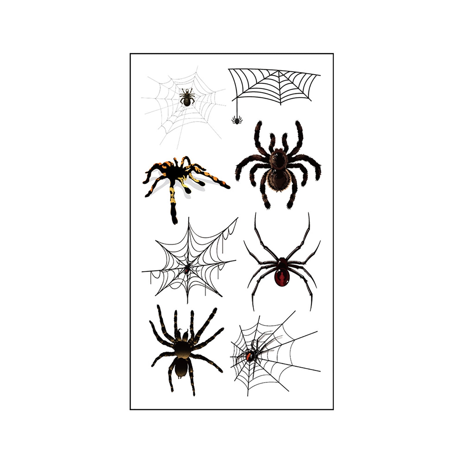 Halloween Handouts/Treats or Costume Accessories 72 Spider Temporary Tattoos 