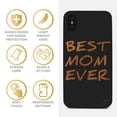 thumbnail image 4 of Case Yard Wooden Case for iPhone-XS-Max Soft TPU Silicone cover Slim Fit Shockproof Wood Protective Phone Cover for Girls Boys Men and Women Supports Wireless Charging Best Mom Ever Design, 4 of 7
