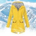 thumbnail image 2 of KIHOUT Spring Winter Warm Coat Women Solid Rain Jacket Outdoor Plus Size Hooded Windproof Loose Coat,Size 3XL-5XL, 2 of 5