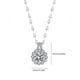 thumbnail image 3 of Collar de clavícula con diamantes y colgante de girasol con moissanita., 3 of 9