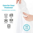 thumbnail image 3 of LINENSPA Premium Smooth Fabric Mattress Protector - 100% Waterproof - Hypoallergenic - Top Protection Only - Vinyl Free - Queen, 3 of 6