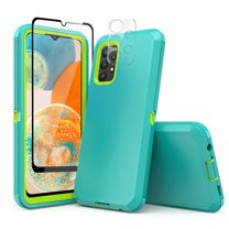 TASHHAR Samsung Galaxy A23 5G Case with Screen Protector Military Grade Heavy Duty Protection 3 in 1 Shockproof Armor Rugged Durable Detachable for Galaxy A23 5G Phone - Green Yellow