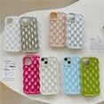 thumbnail image 5 of Compatible with iPhone 12 for Women/Girls, Cute Glossy 3D Water Ripple Pattern Phone Case Anti-Scratch Shockproof for iPhone 12, Beige, 5 of 8