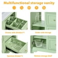 thumbnail image 4 of Euroco 30-Inch Bathroom Vanity with Ceramic Sink, 3 Soft-Close Drawers, Adjustable Shelf, Overflow Drain, Solid Wood Frame, 4 of 7