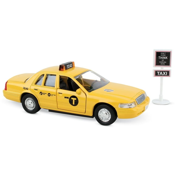 Collections Etc NYC Taxi and Stand 5-Inch Die-cast Collectible Scale Model