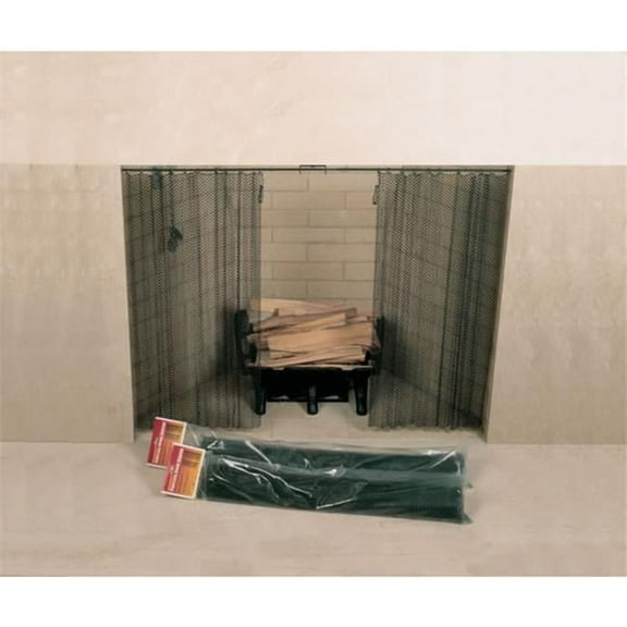 Masewa Metal Net  48 Inch  x 18 Inch  Hanging Fireplace Spark Screen  Rod Not Included