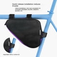 thumbnail image 4 of Bolsa de bicicleta triangular para bicicletas de montaña, playa o carretera, bolsa para manillar delantero, bolsa de viga delantera triangular impermeable de color morado oscuro, 4 of 5