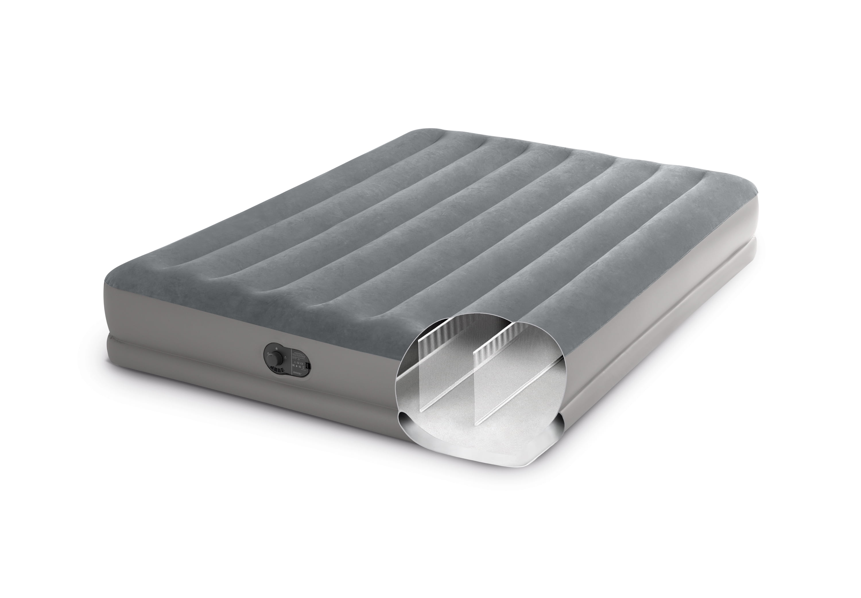 Intex Queen 12" Dura-Beam Prestige Air Mattress with USB Powered Pump