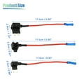 thumbnail image 3 of Unique Bargains 1 Set Universal 3pcs Car Fuse Tap Adapter with 3pcs 3A Standard Mini Low Profile Mini Blade Type Fuse, 3 of 7