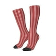 thumbnail image 2 of Bingfone Compression Socks For Women And Men Long Socks For Running Athletic Cycling Nurse-Stripes Red White, 2 of 9