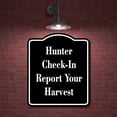 thumbnail image 2 of Hunter CheckIn Report Your Harvest BLACK Aluminum Composite Sign 8.5''x10'', 2 of 9