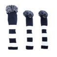 thumbnail image 2 of Funda para la cabeza para golf Sharpla Driver 3 piezas con pompón de punto con etiqueta numérica para hombres Cubierta de la cabeza del palo de golf, 2 of 8