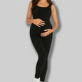 thumbnail image 2 of Women's Maternity Jumpsuit Tight Fitting Romper Casual Lift Black Outerwear Comfortable Stretchy Fashionable Outfit, 2 of 2
