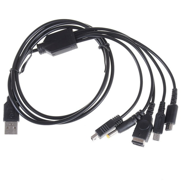 Wiresmith 5 In 1 Usb Cable For Nintendo Ds Lite Gba Sp Dsi 3ds 2ds Sony Psp Wii U Game Pad Walmart Com Walmart Com