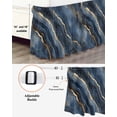 thumbnail image 3 of Abstract Marble Texture Bed Skirt California King Size 16" Drop Gradient Blue Gold Wave Art Ruffled Wrap Around Bed Skirts Adjustable Elastic Bedskirt Dust Ruffle for California King Size Bed, 3 of 7