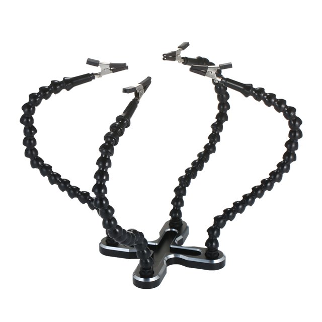 Soporte de soldadura Irfora Estación de soldadura Reparación de soldadura Herramienta de soldadura multifuncional de tercera mano Soporte para PCB Soporte de aleación de 4 brazos flexib Irfora Soporte de soldadura