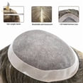 thumbnail image 6 of Lyrical Hair Toupee for Men Fine Mono Mens Toupee Human Hair Replacement Systems Monofilament with NPU Hairpiece for Man Black Brown Blonde Gray Hair Wig Unit, 6 of 6