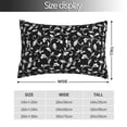 thumbnail image 2 of KLL Black White Leaves Pillow Covers Envelope Closure,Super Soft and Cozy Fuzzy Fleece Pillow Case Cover (No pillow core） 14"x20", 2 of 5