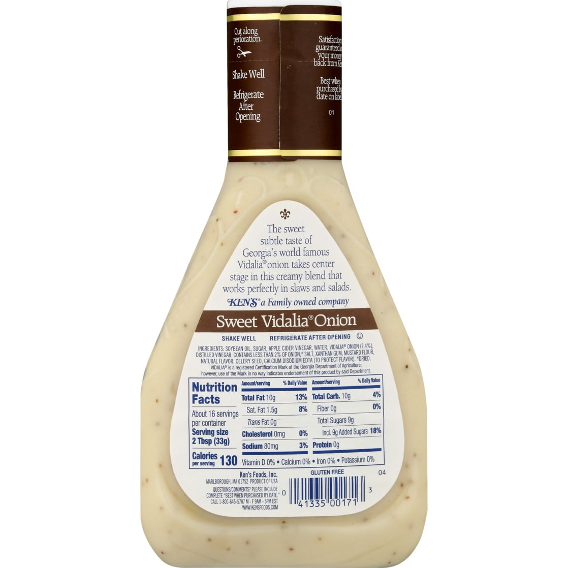 (3 pack) Ken's Steak House Sweet Vidalia Onion Dressing 16 fl oz