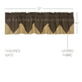 thumbnail image 2 of VHC Brands Kettle Grove Window Curtain, Plaid Valance Layered, Black, 16x72, 2 of 5