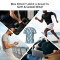 thumbnail image 6 of Bixox Men's Rabbit And Rainbow Printed Short Sleeve Skinny Athletic T-Shirt, 6 of 6