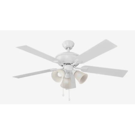 Harbor Breeze  52  White LED Indoor Ceiling Fan | Frosted Glass Shades Light