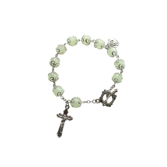 Catholic Gift Christ Luminous Bracelet Rearview Mirror Car Truck Auto Rosary